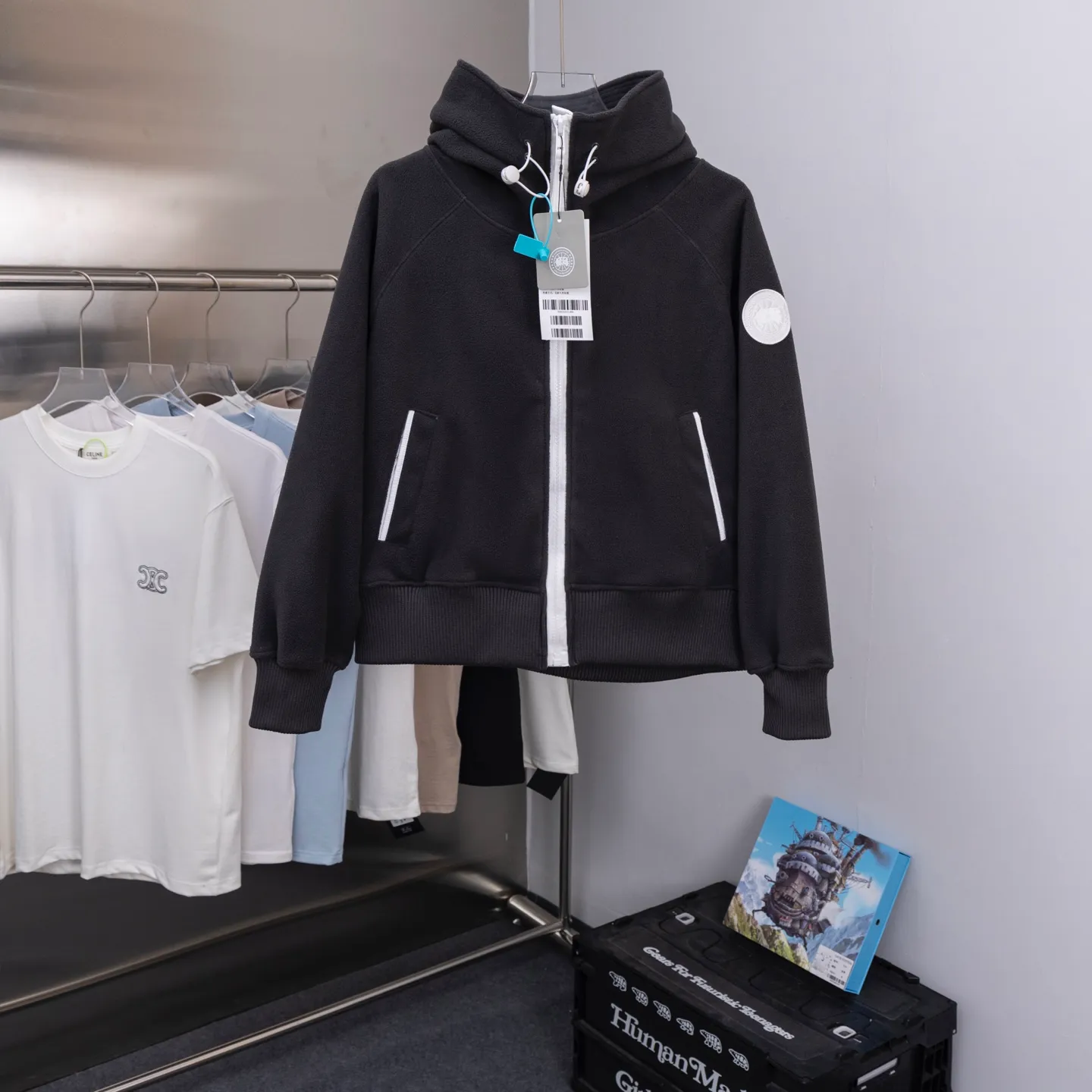 P570 2025 autumn and winter new style🆕High-end version Canada Goose cardigan sweater Chilliwack hooded wool fleece long-sleeved bomber jacket Kind Fleece wool fleece fabric Size: S M L XL